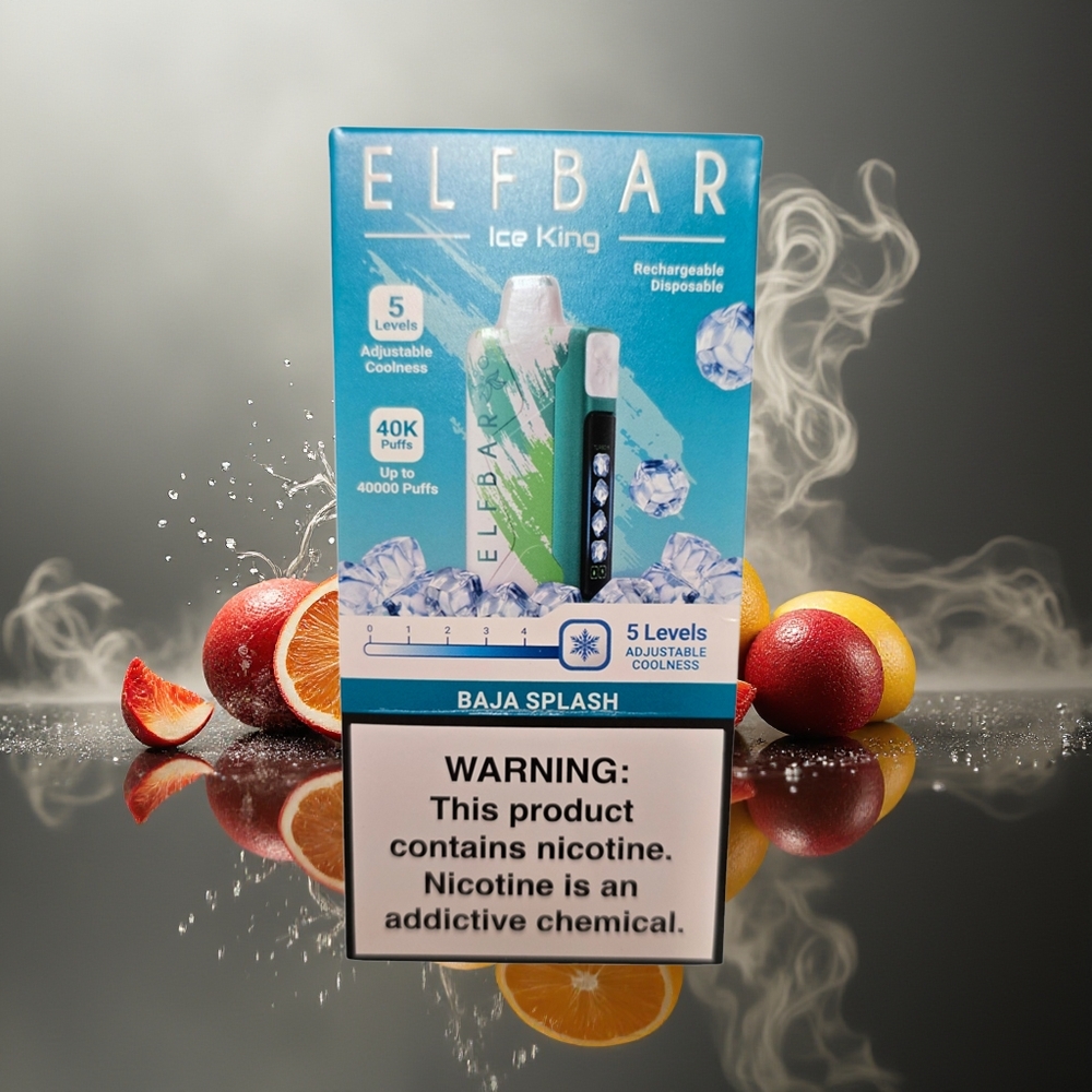 Partihandel Sverige Elf Bar Ice King 40000 Puffs Omladdningsbar LCD Baja Splash
