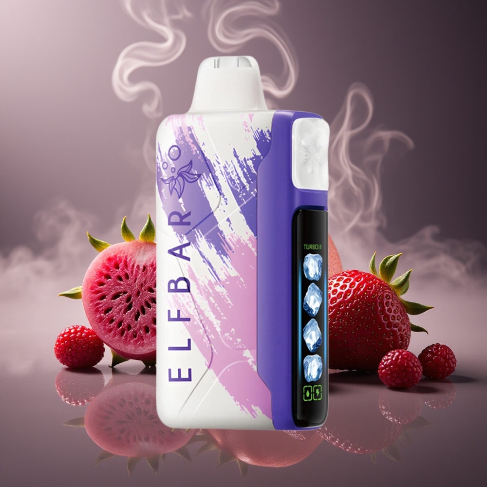 Partihandel Sverige Elf Bar Ice King 40000 Puffs Ånga Sur Jordgubbe Dragonfrukt 20ml 5% LCD