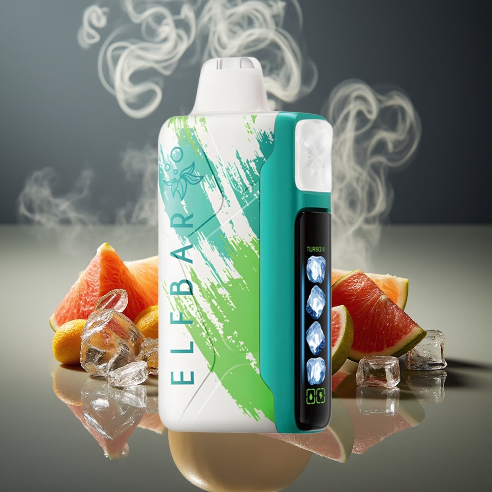 Partihandel Sverige Elf Bar Ice King 40000 Puffs Ångbåtsäpple Is 20ml 5% 850mAh LCD
