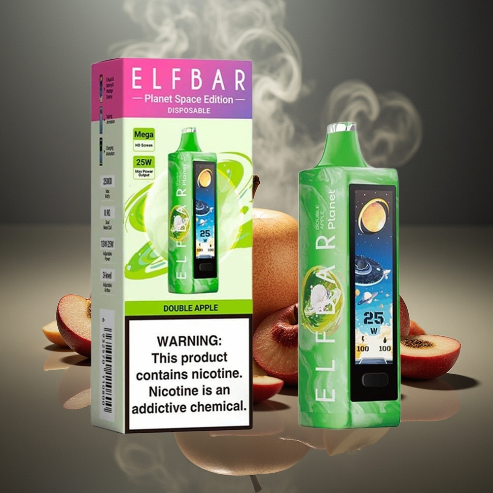 Partihandel Sverige Elf Bar Planet 25000 Dubbel Äpple Mesh 18ml 800mAh 50mg