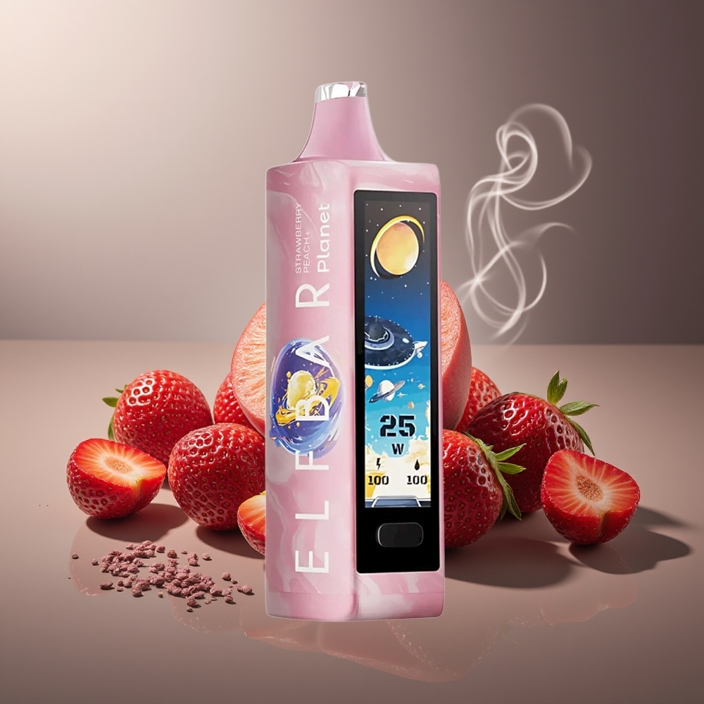 Partihandel Sverige Elf Bar Planet 25000 Jordgubb Persika Mesh 18ml 800mAh