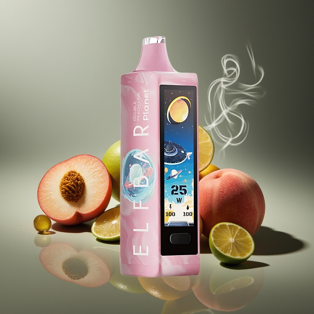 Partihandel Sverige Elf Bar Planet 25000 Puffar Engångs Vape Dubbla Persika Lime Mesh Coil 800mAh