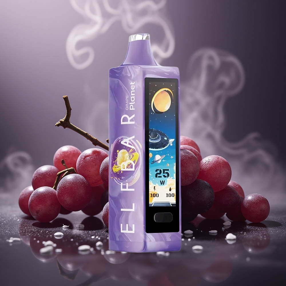 Partihandel Sverige Elf Bar Planet 25000 Puffs Engångs Vape Druva Mesh 800mAh 18ml