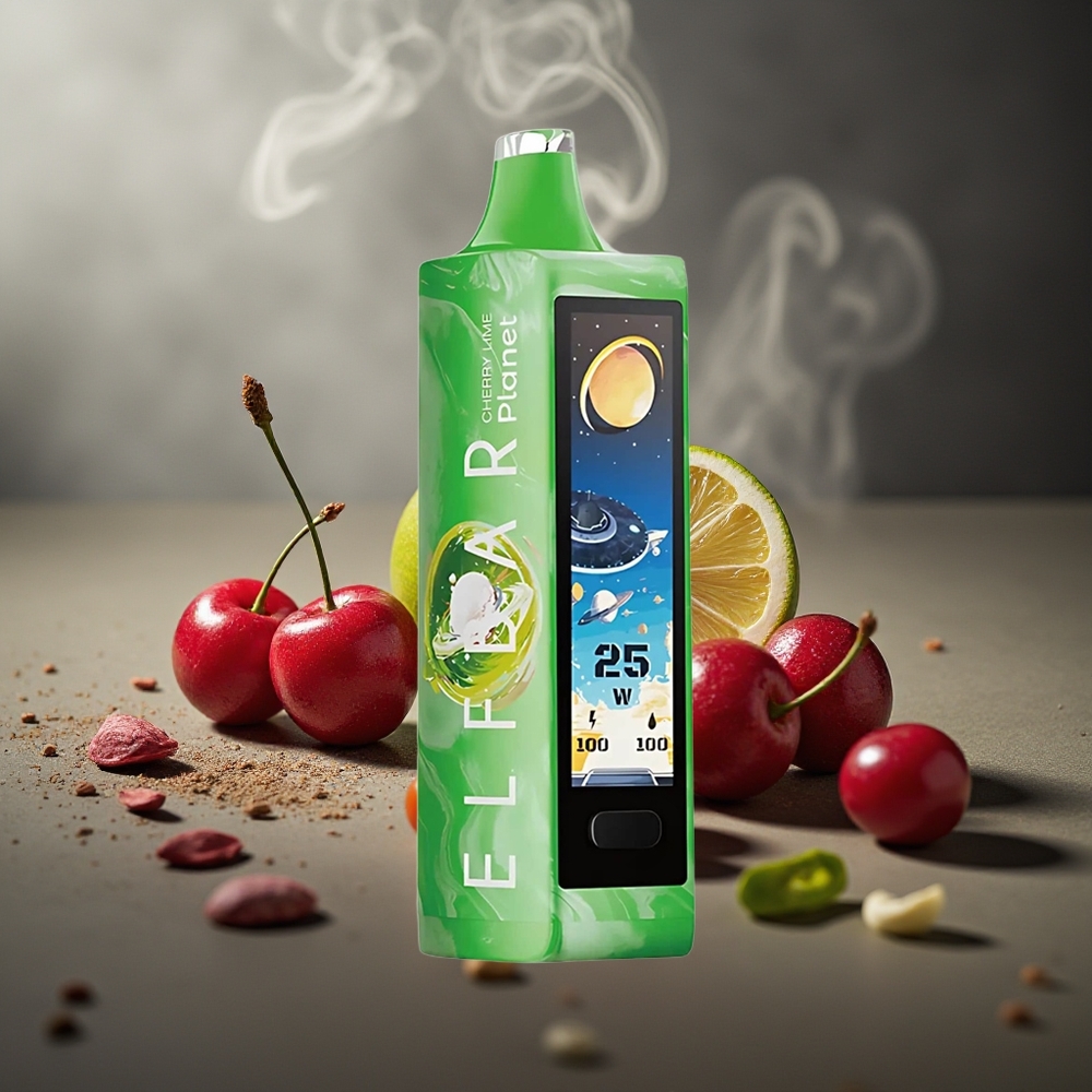 Partihandel Sverige Elf Bar Planet 25000 Puffs Engångsvape Körsbär Lime 50mg Mesh 18ml