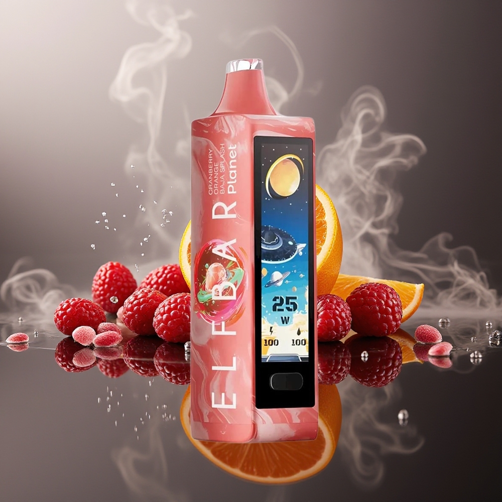 Partihandel Sverige Elf Bar Planet 25000 Puffs Engångsvape Tranbär Apelsin Baja Splash Mesh 800mAh 18ml