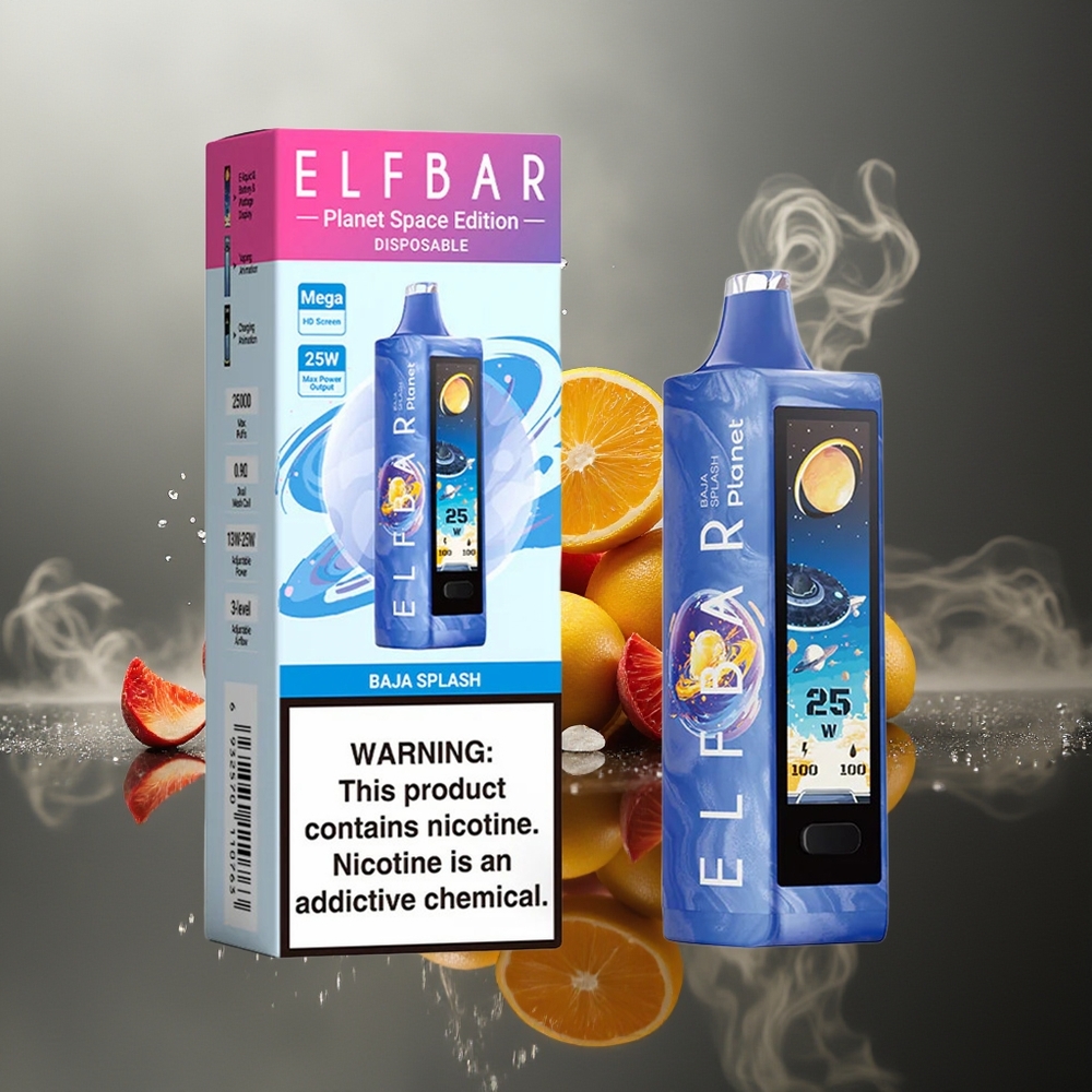 Partihandel Sverige Elf Bar Planet 25000 Puffs Återuppladdningsbar 800mAh Baja Splash