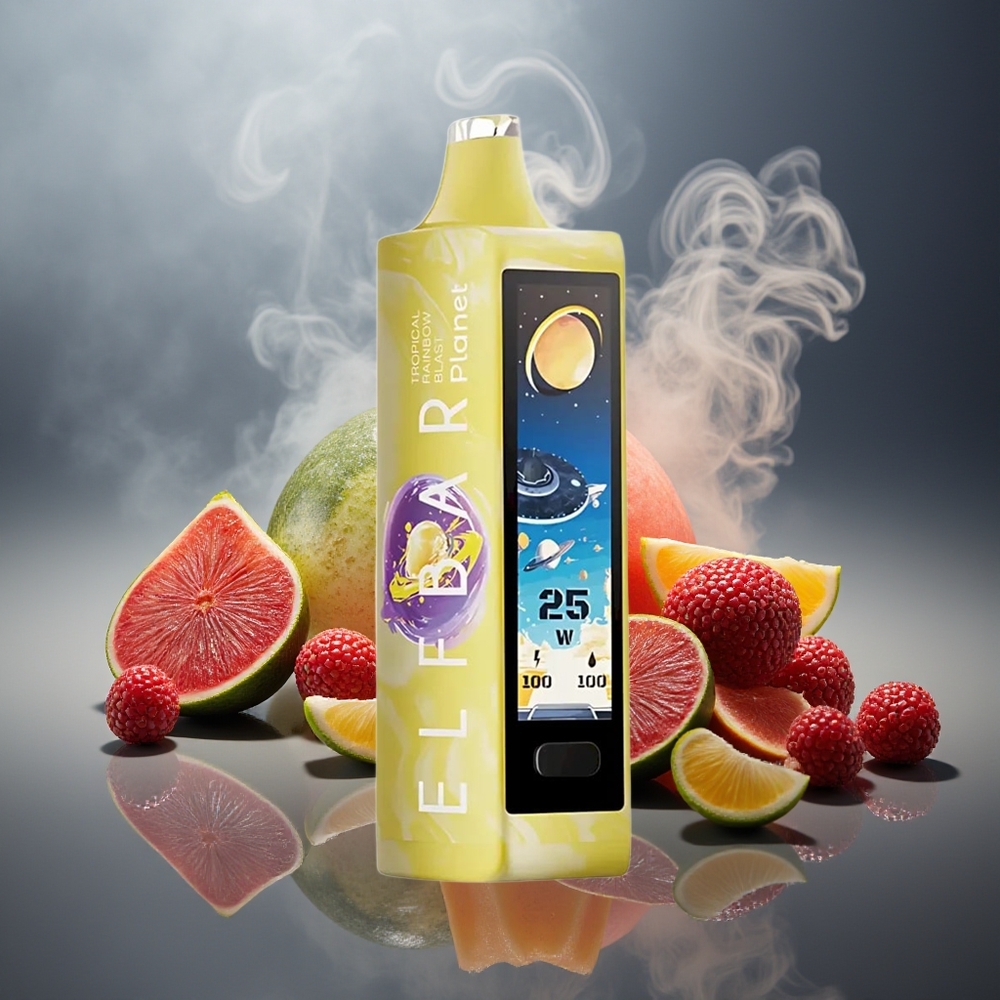 Partihandel Sverige Elf Bar Planet 25000 Puffs Återuppladdningsbar Tropisk Regnbåge Blast Mesh