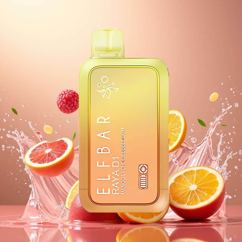 Partihandel Sverige Elf Bar Raya D1 13000 18ml 650mAh Typ-C Mango Lychee Tuggummi