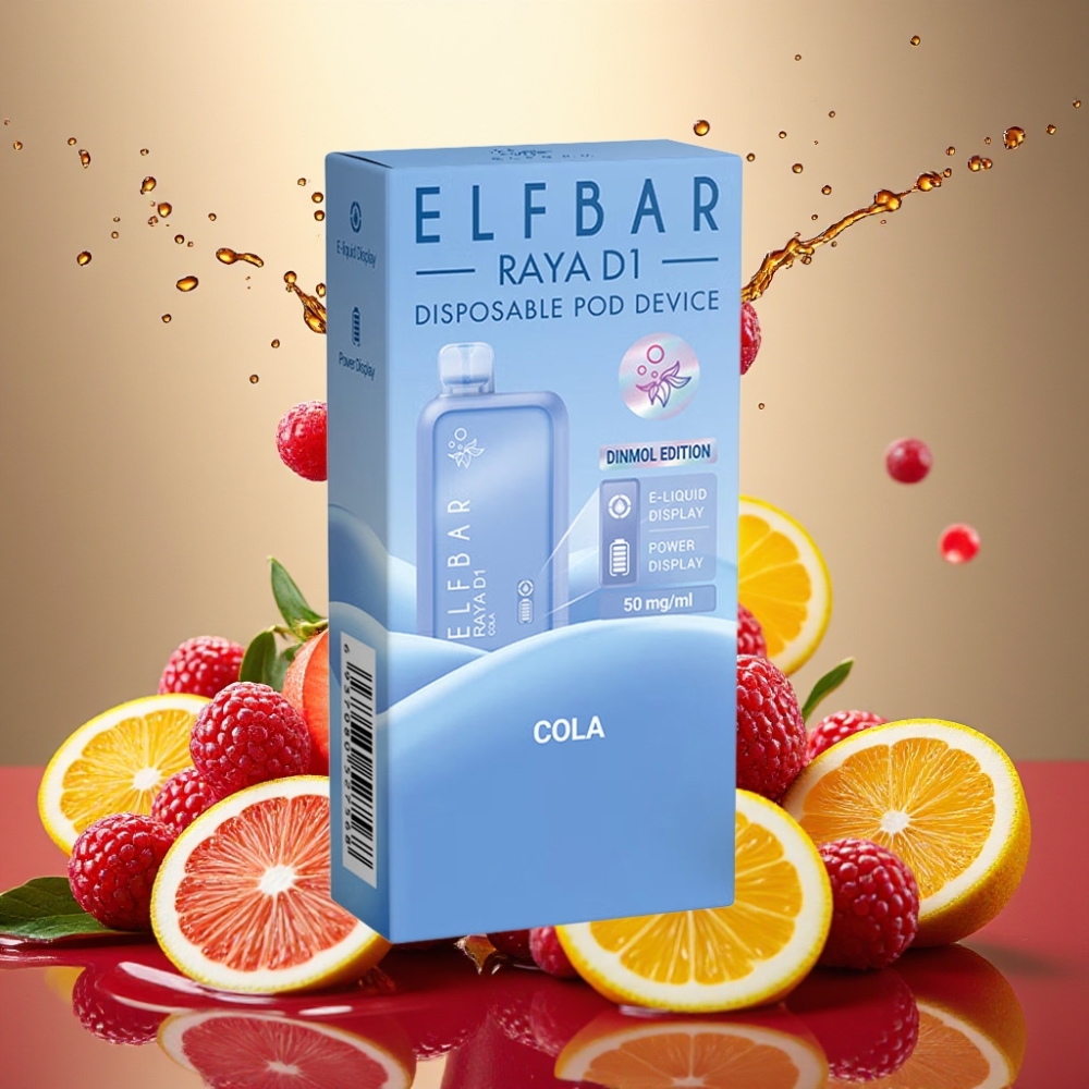 Partihandel Sverige Elf Bar Raya D1 13000 Ettersmak Laddningsbar Skärm Cola