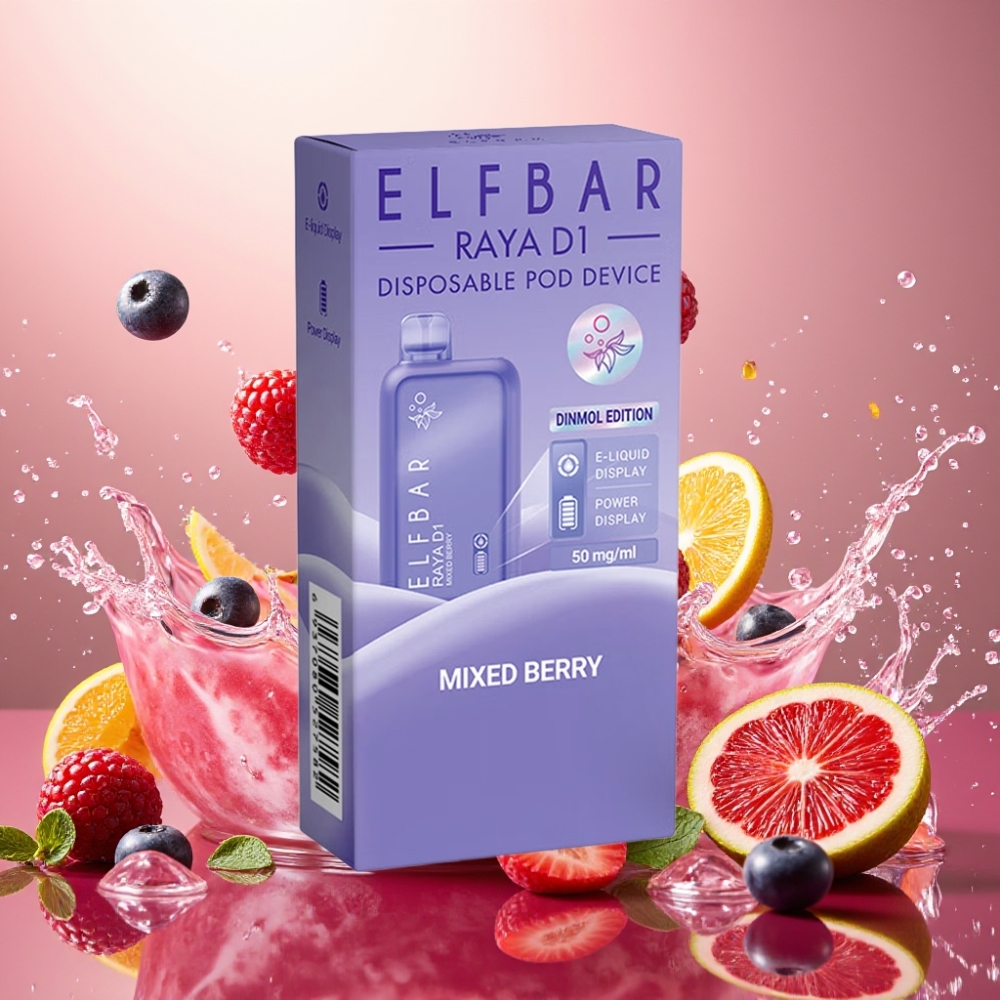 Partihandel Sverige Elf Bar Raya D1 13000 Puffs Engångs Vape Blandade Bär 18ml 650mAh