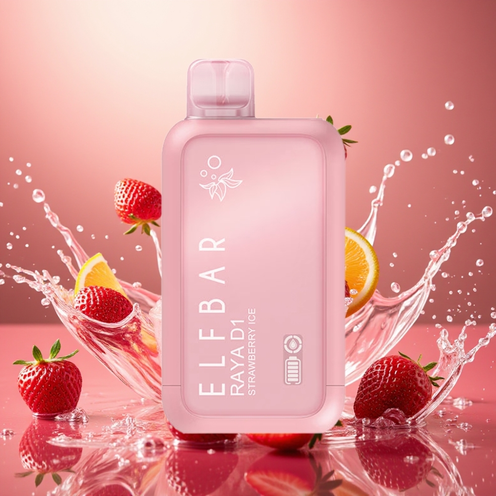 Partihandel Sverige Elf Bar Raya D1 13000 Puffs Engångs Vape Jordgubb Is 18ml 650mAh