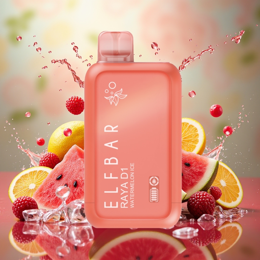 Partihandel Sverige Elf Bar Raya D1 13000 Puffs Engångs Vattenmelon Is 18ml 650mAh