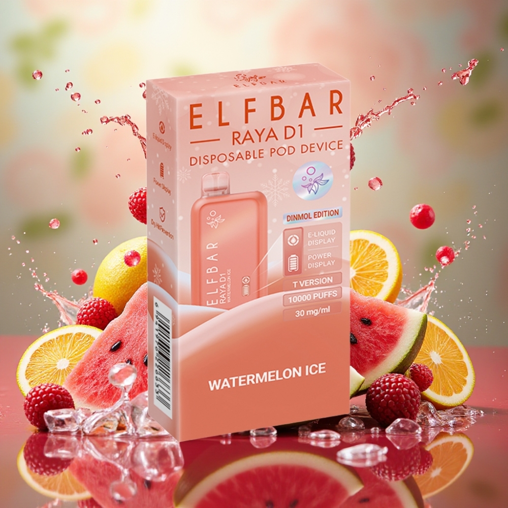 Partihandel Sverige Elf Bar Raya D1 13000 Puffs Engångs Vattenmelon Is 18ml 650mAh