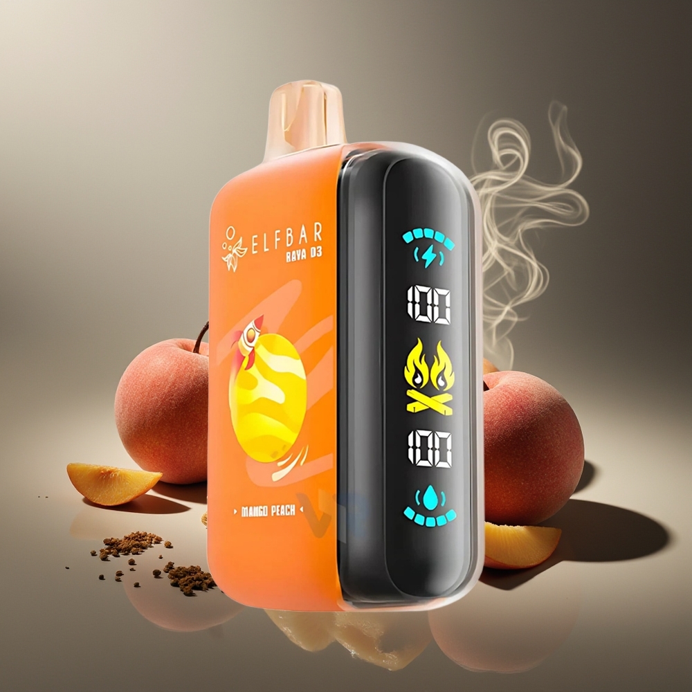 Partihandel Sverige ELF BAR RAYA D3 25000 23ml 850mAh Type-C Mango Persika