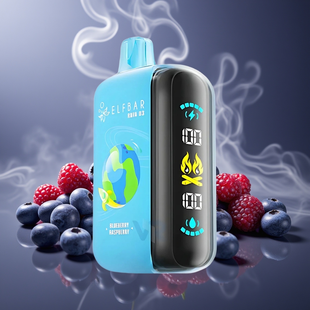 Partihandel Sverige ELF BAR RAYA D3 25000 Blåbär Hallon 23ml 850mAh Type-C