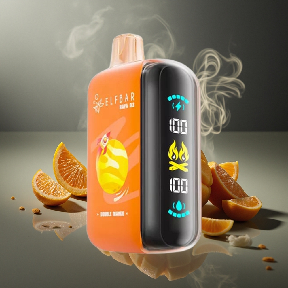 Partihandel Sverige ELF BAR RAYA D3 25000 Puffs Dubbel Mango 850mAh 23ml 5% Typ-C