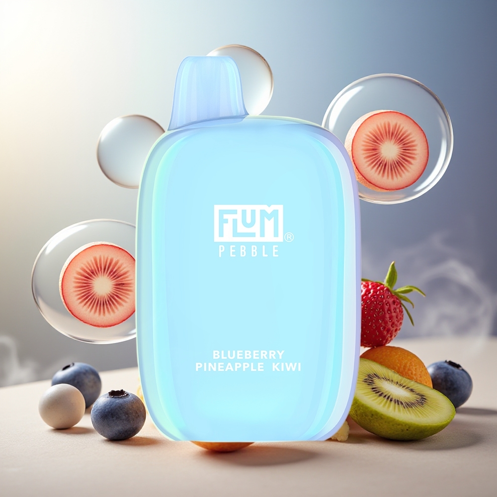 Partihandel Sverige FLUM Pebble 6000 10ml 5% Mesh Blåbär Ananas Kiwi