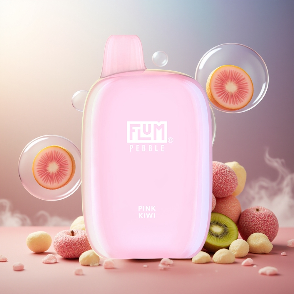 Partihandel Sverige FLUM Pebble 6000 10ml 5% Mesh Coil Rosa Kiwi