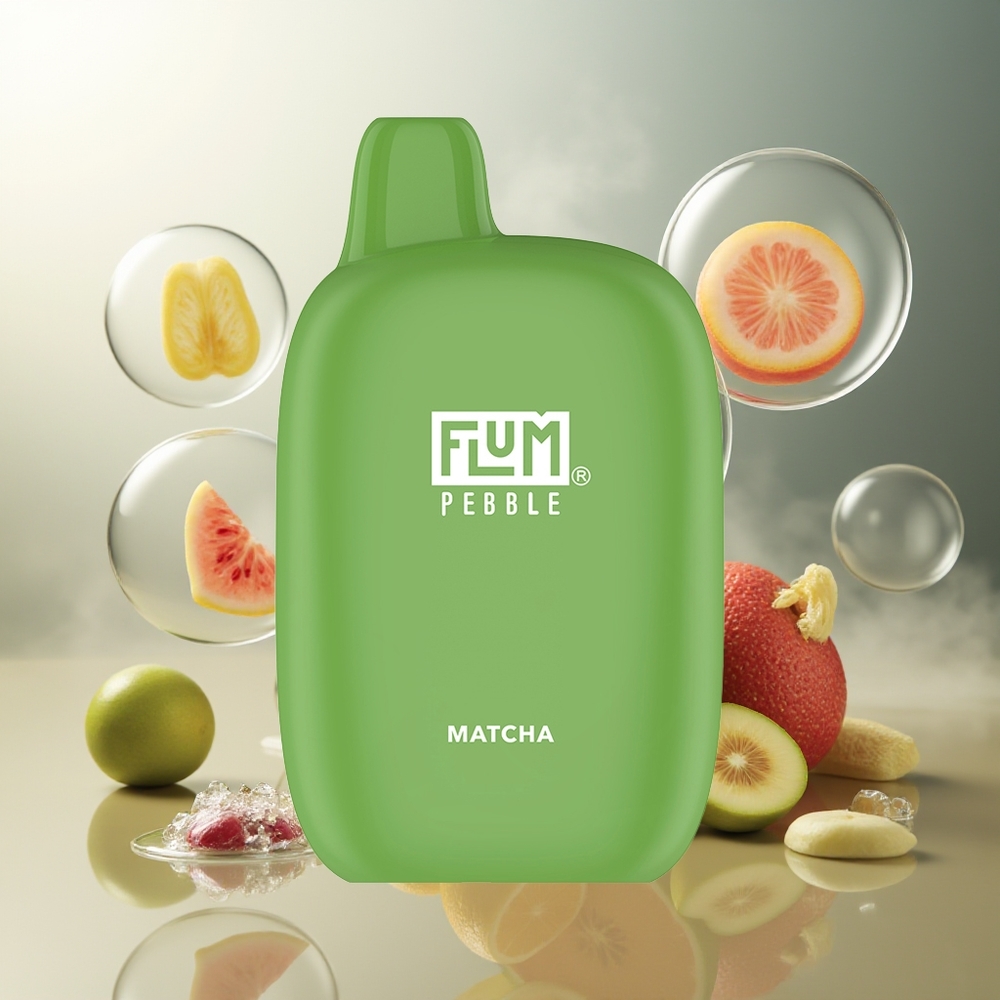 Partihandel Sverige FLUM Pebble 6000 Matcha 10ml 5% 500mAh Mesh Coil Type-C
