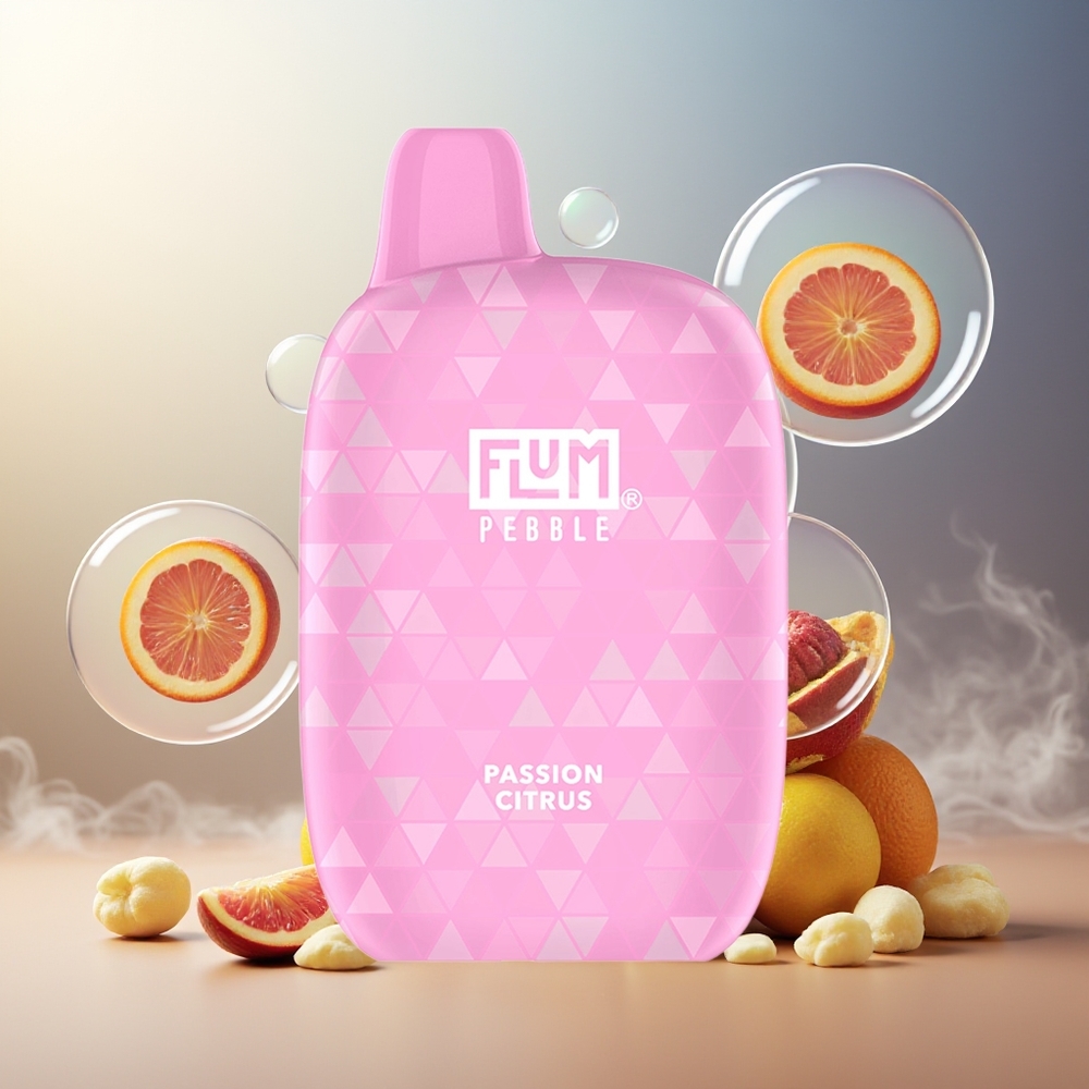 Partihandel Sverige FLUM Pebble 6000 Puff Passionfrukt Citrus 10ml 5% Mesh