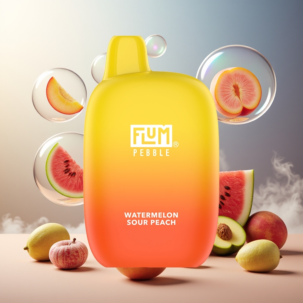 Partihandel Sverige FLUM Pebble 6000 Puffs 10ml 5% Vattenmelon Sur Persika