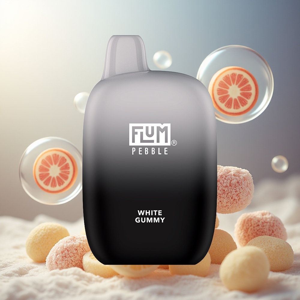 Partihandel Sverige FLUM Pebble 6000 Vit Gelégodis 10ml 5% Mesh 500mAh Type-C