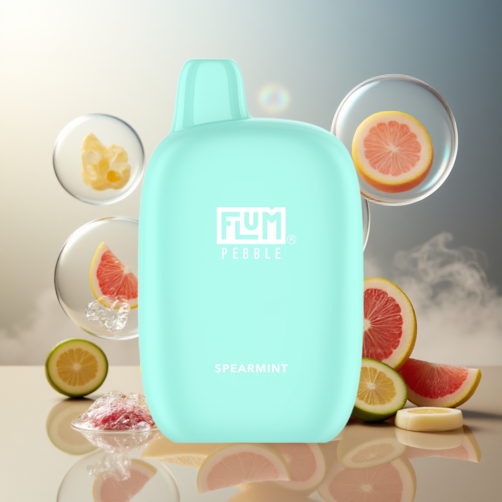 Partihandel Sverige FLUM Pebble 6000 puff 10ml 5% 500mAh Mesh Type-C Grönmynta