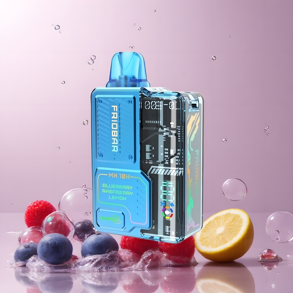Partihandel Sverige FRIOBAR MX 10K Förbrukningsbar E-cigarett Blåbär Hallon Citron 10mL 10000 puffar 50mg