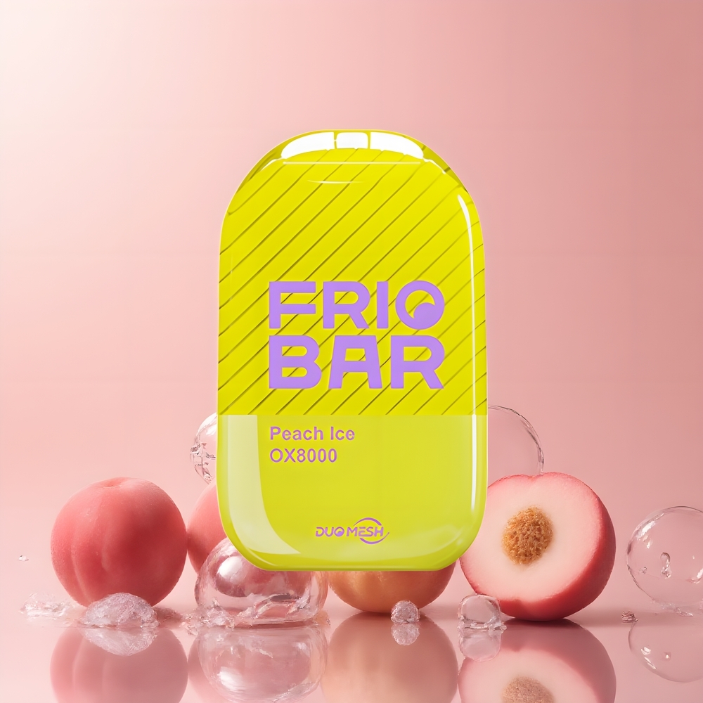 Partihandel Sverige FRIOBAR OX8000 Engångs Vape Persika Is 8000 puffar 16mL 50mg/mL