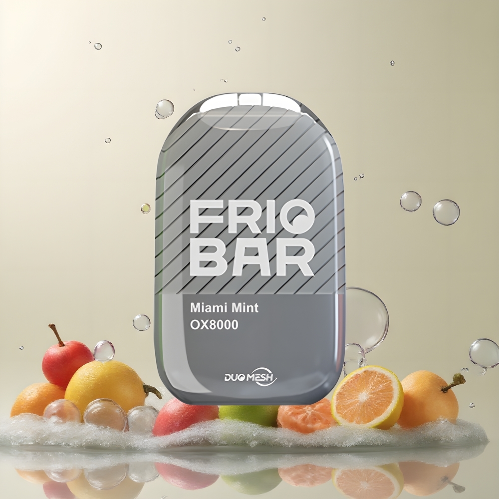 Partihandel Sverige FRIOBAR OX8000 Engångsvape Miami Mynta 8000 puffar 16mL 50mg/mL