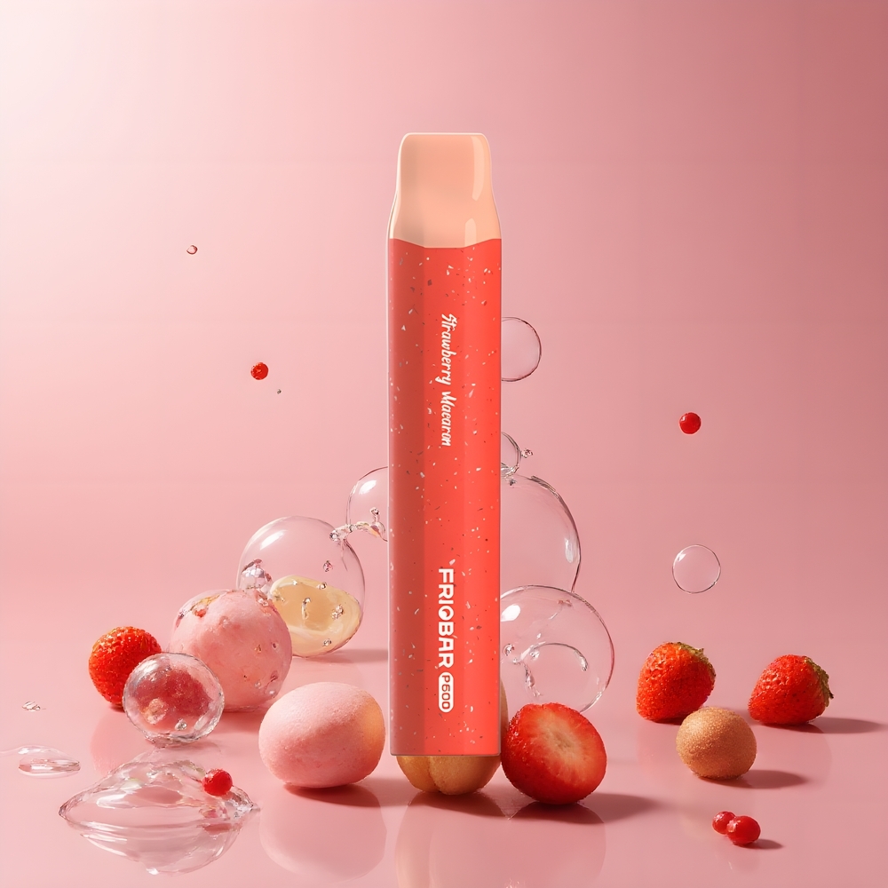 Partihandel Sverige FRIOBAR P600 Engångs Jordgubb Macaron 600 puffar 2mL