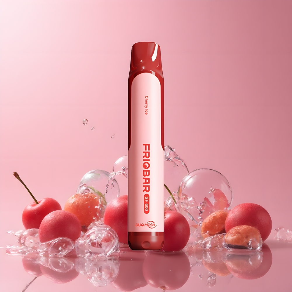 Partihandel Sverige FRIOBAR SF600 Engångsvape Körsbärsis 600 puffar 20mg/mL 2mL