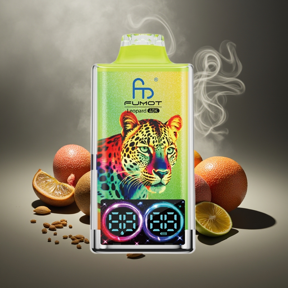 Partihandel Sverige Fumot Leopard 40K Puffs Disposable Vape Kiwi Passionsfrukt Guava 5% Nicotine Dual Mesh