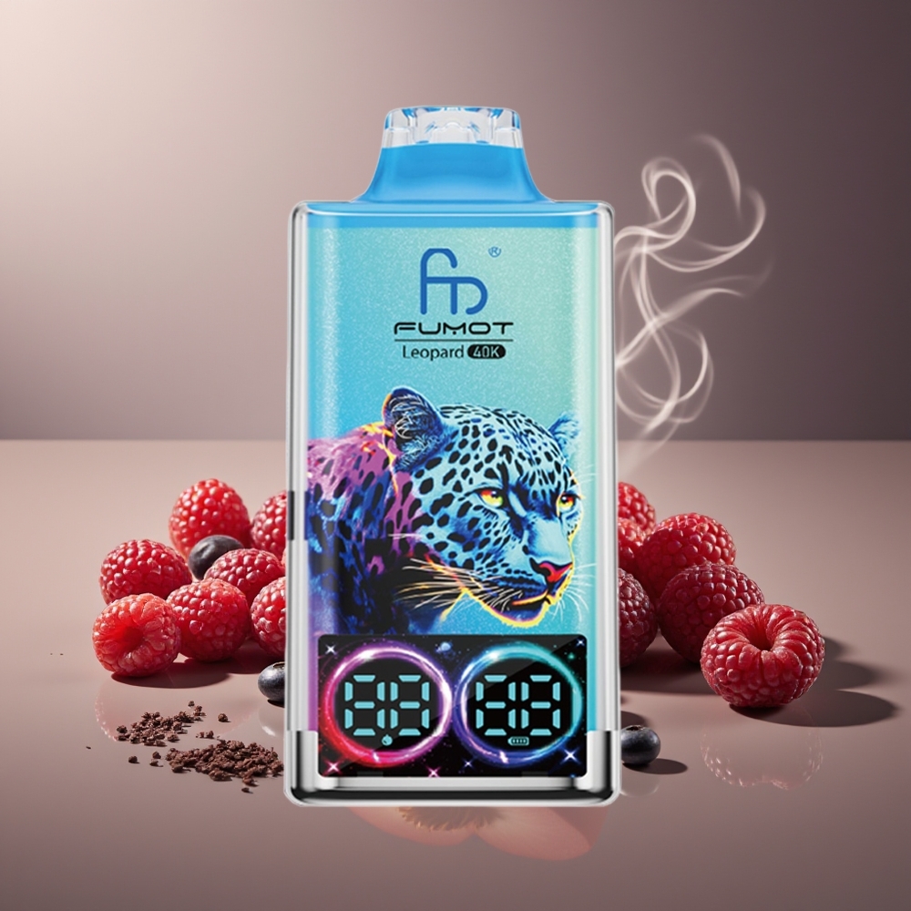 Partihandel Sverige Fumot Leopard 40K Puffs Disposable Vape Persika Bär 5% Nicotine 700mAh Dual Mesh Type-C