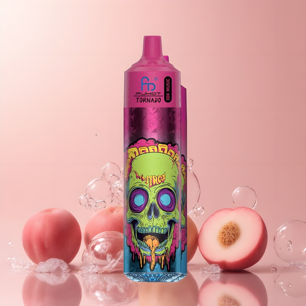 Partihandel Sverige Fumot Randm Tornado 30000 Puffs 30mL 5% 1.0Ohm Persika Is