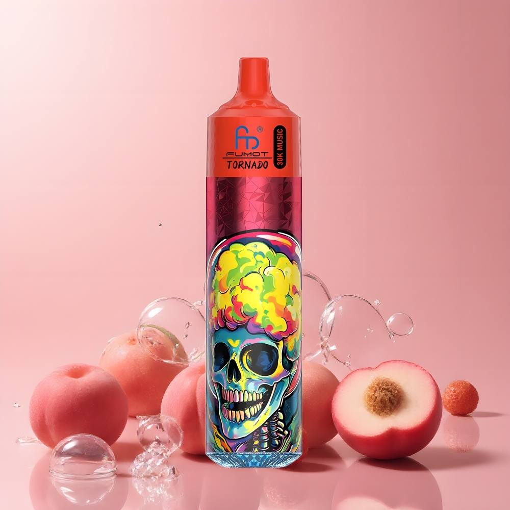 Partihandel Sverige Fumot Randm Tornado 30000 Puffs 30mL 5% 600mAh Persika Bär