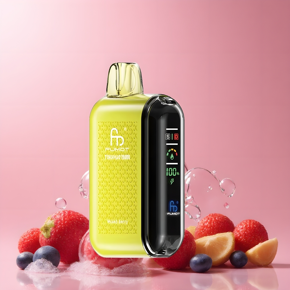 Partihandel Sverige Fumot Tornado 20000 Puffs Dual Mesh Coil Blandade Bär