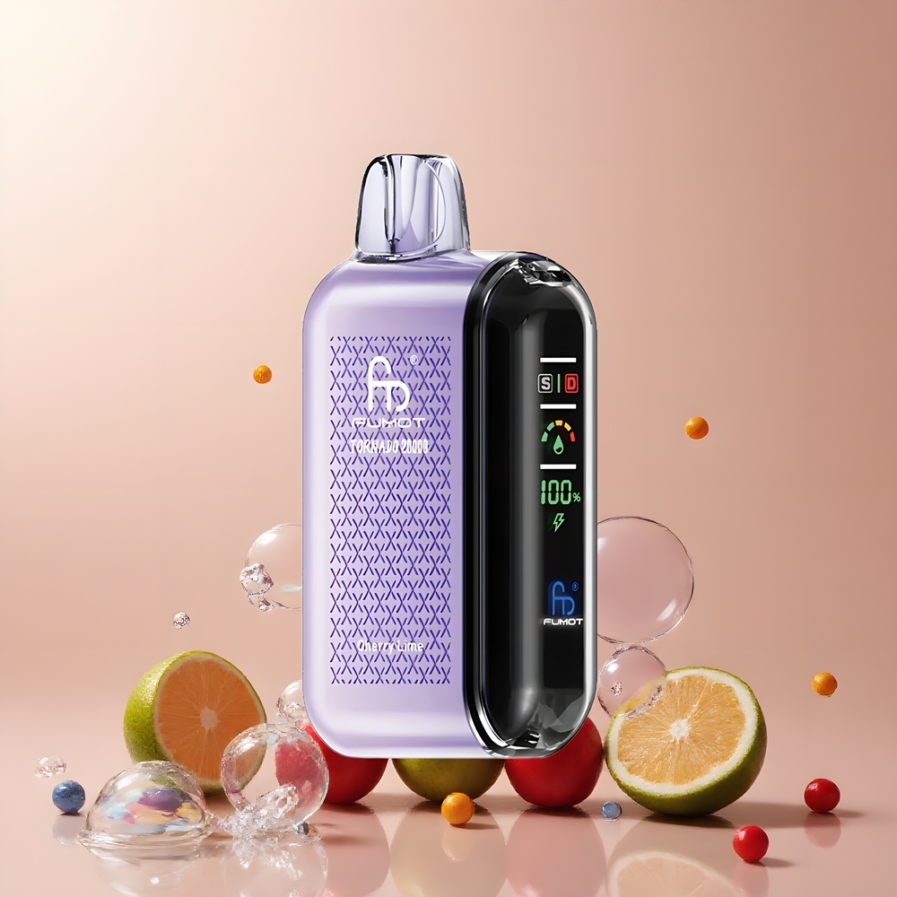 Partihandel Sverige Fumot Tornado 20000 Puffs Dual Mesh Coil Körsbär Lime