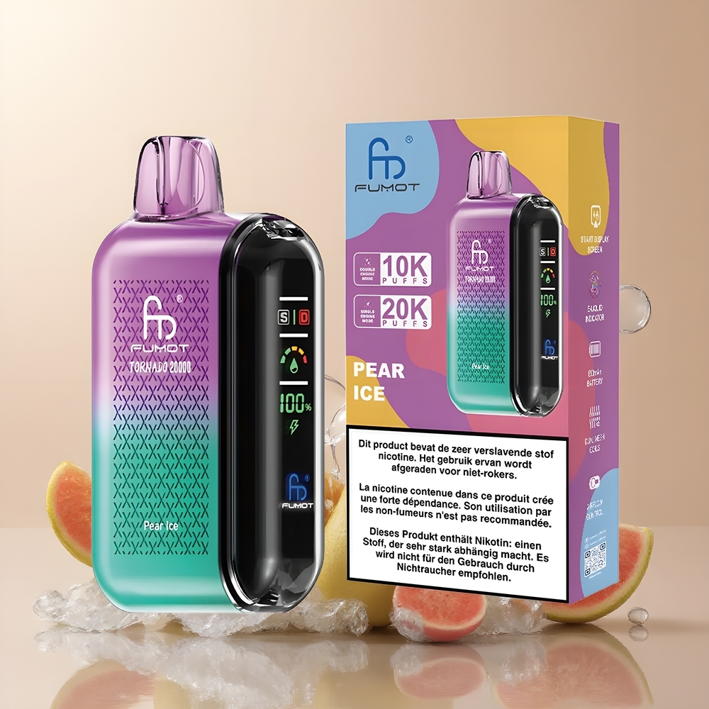 Partihandel Sverige Fumot Tornado 20000 Puffs Dual Mesh Päront Is Smart Display