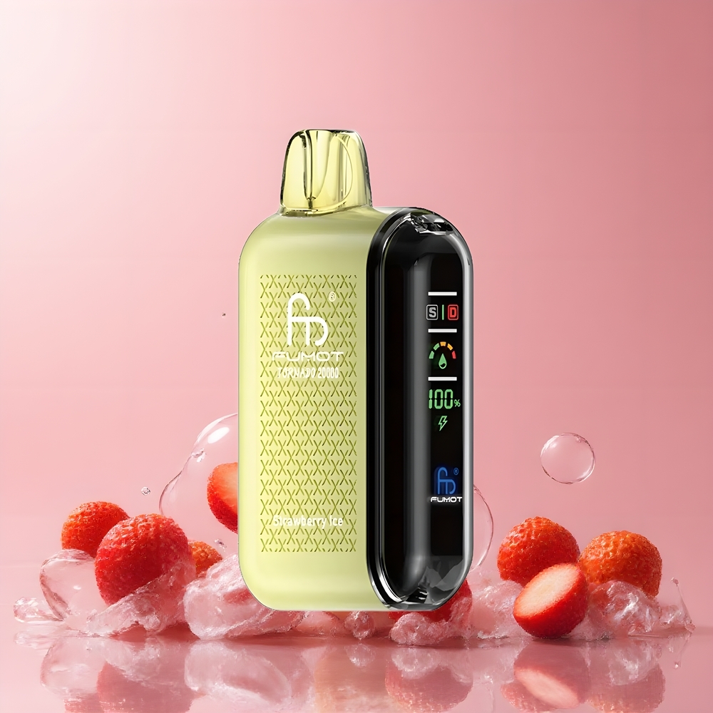Partihandel Sverige Fumot Tornado 20000 Puffs Jordgubb Is Dual Mesh Coil Smart Display