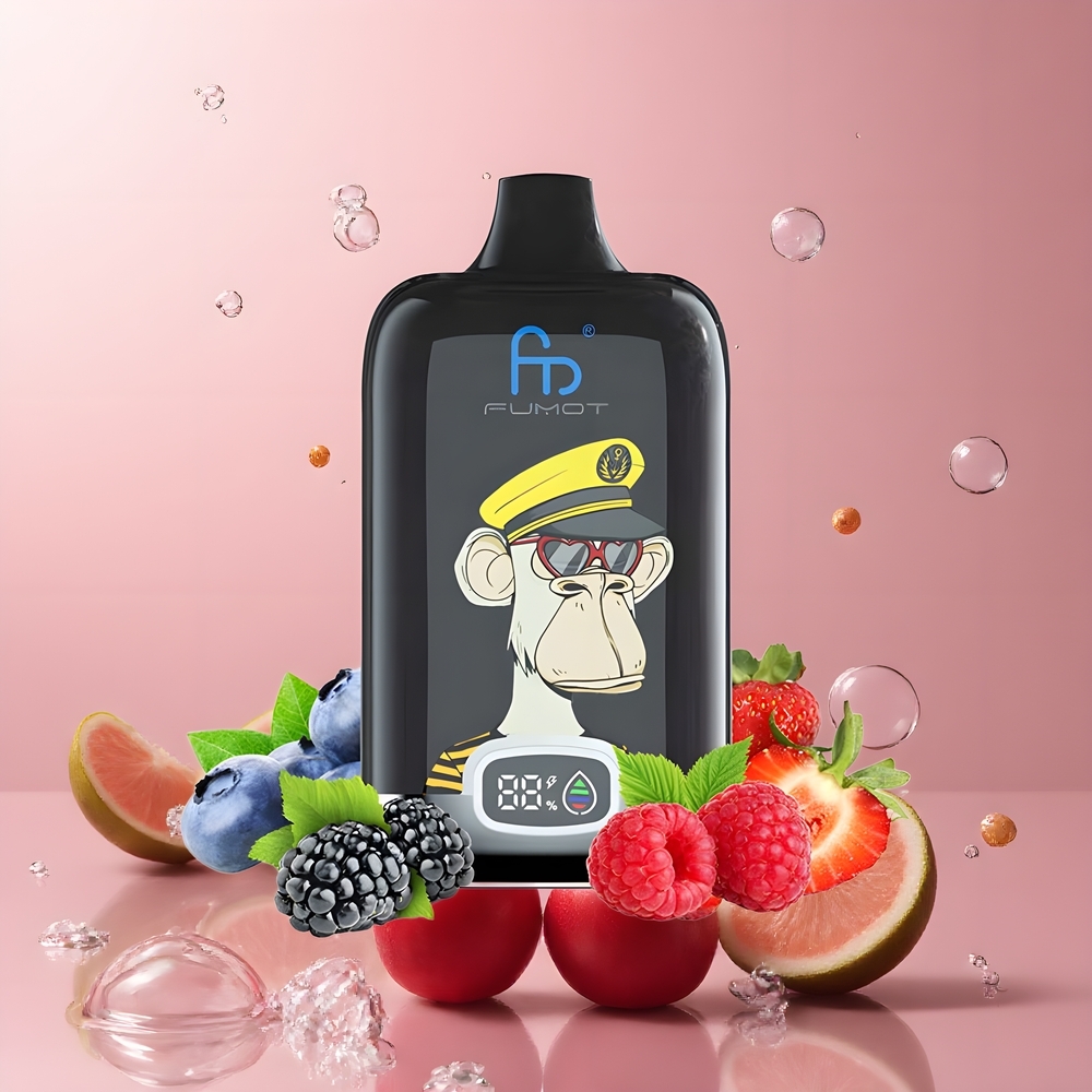 Partihandel Sverige Fumot Tornado Digital Box 12000 Puffs 20ml MESH MTL Körsbär