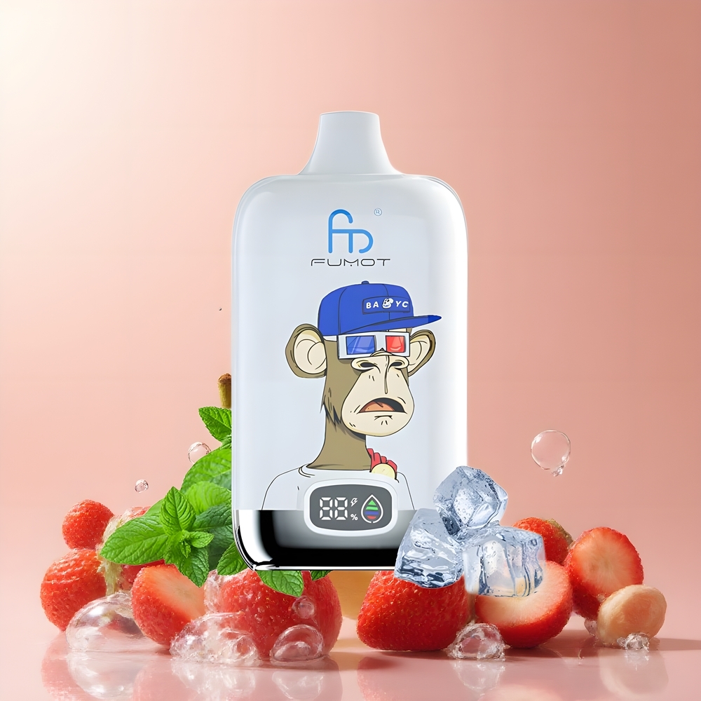 Partihandel Sverige Fumot Tornado Digital Box 12000 Puffs Jordgubb Banan MESH 20ml 550mAh