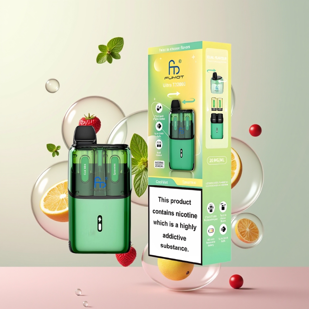 Partihandel Sverige Fumot Ultra T32000 2 mun Sval Pepparmynt & Grönmynta 800mAh 24ml
