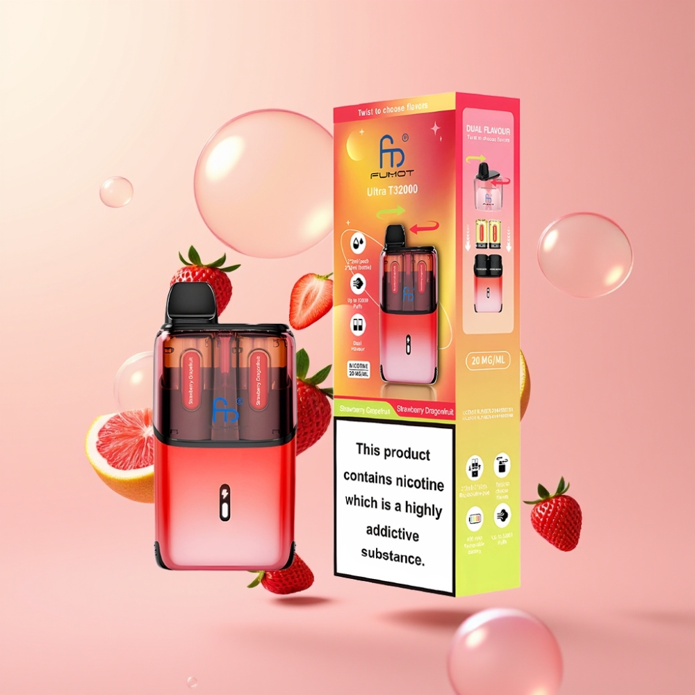 Partihandel Sverige Fumot Ultra T32000 2-munnar Jordgubb Grapefrukt & Jordgubb Drakfrukt 24ml 800mAh