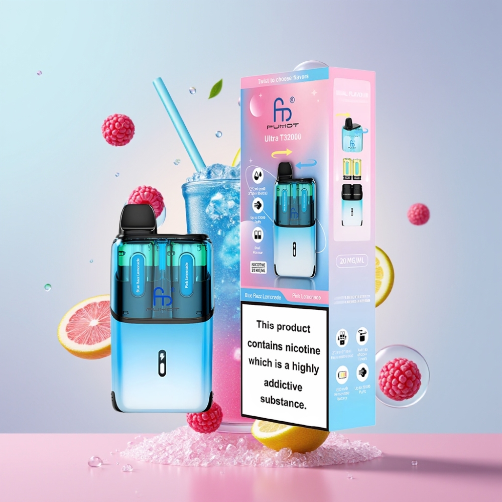 Partihandel Sverige Fumot Ultra T32000 2 munstycken Blå Hallon Lemonad & Rosa Lemonad 24ml 800mAh