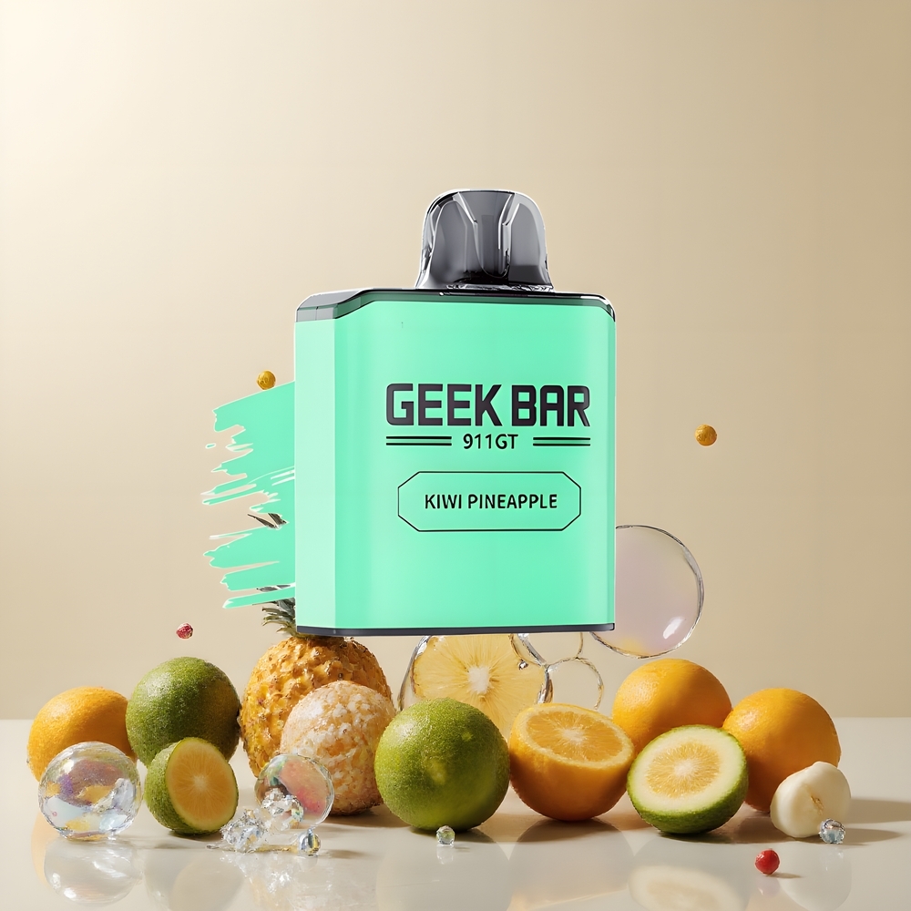 Partihandel Sverige GEEK BAR 911 GT 16000 Puffs E-batteri 800mAh 5% Nikotin Kiwi Ananas