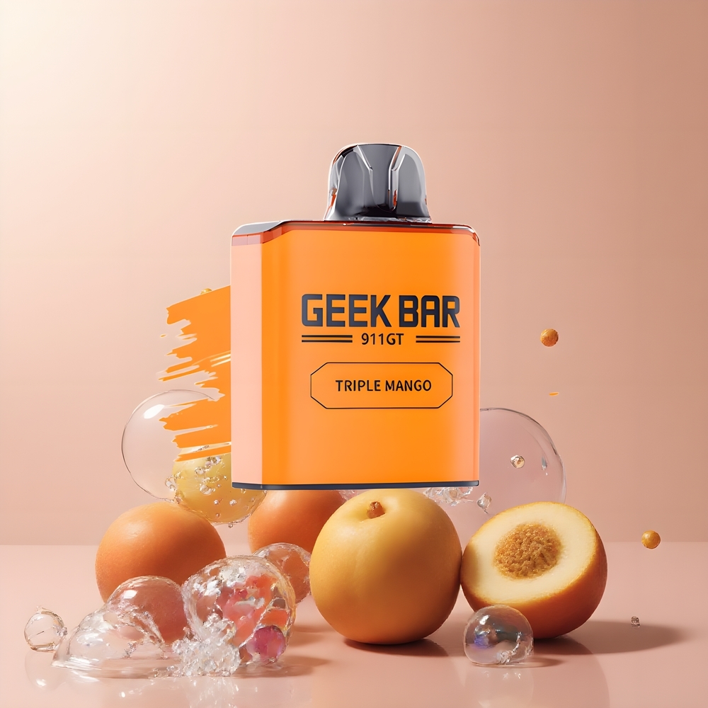 Partihandel Sverige GEEK BAR 911 GT 16000 Puffs Engångs Vape Trippel Mango 800mAh 5% VPU
