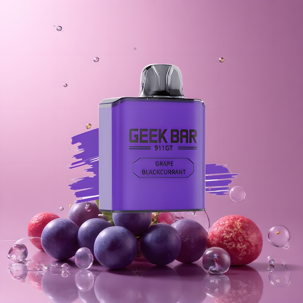 Partihandel Sverige GEEK BAR 911 GT 16000 Puffs Åkerbär Svartvinbär 800mAh 5% Type C