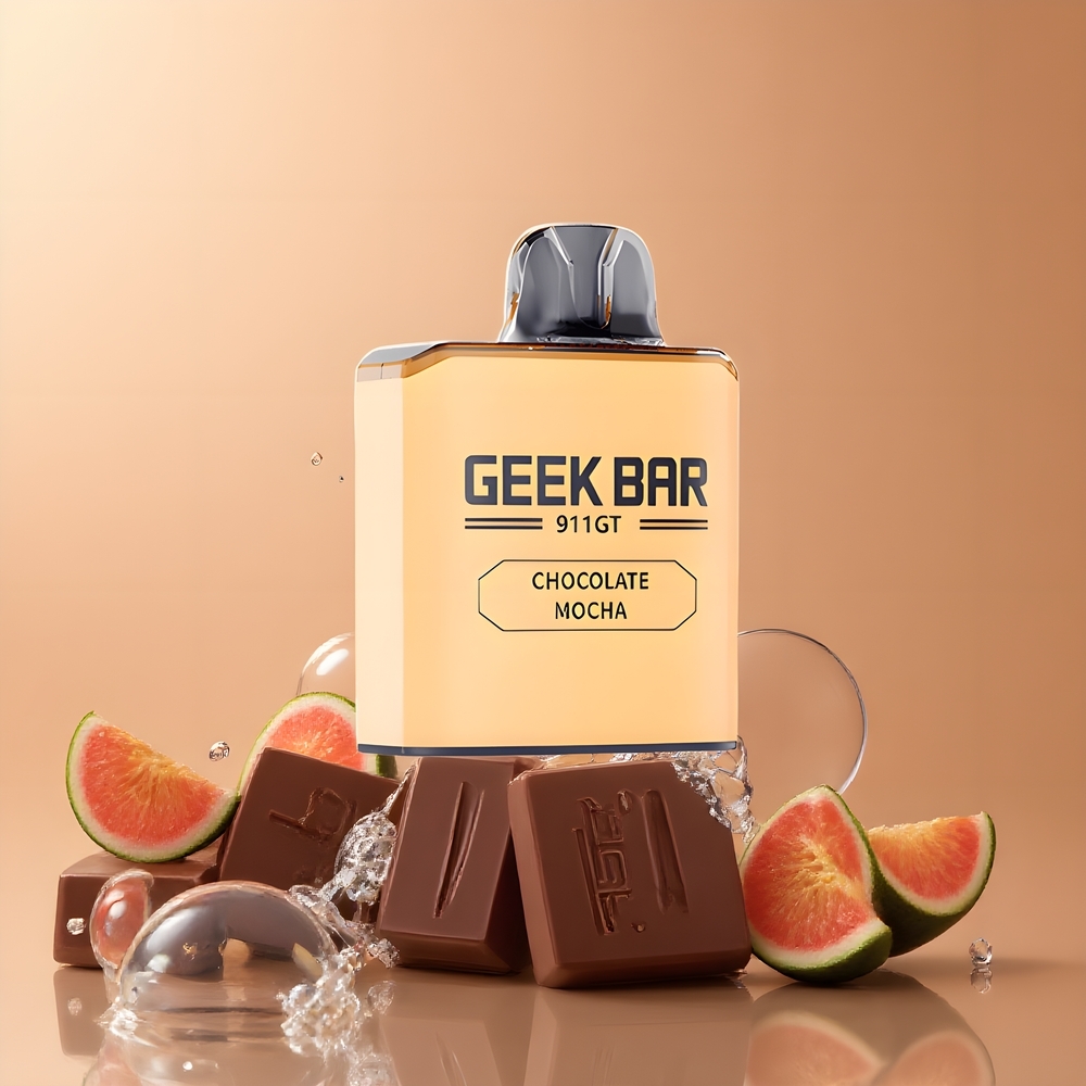 Partihandel Sverige GEEK BAR 911 GT 16000 Puffs Återanvändbar VPU 5% Choklad Mocha