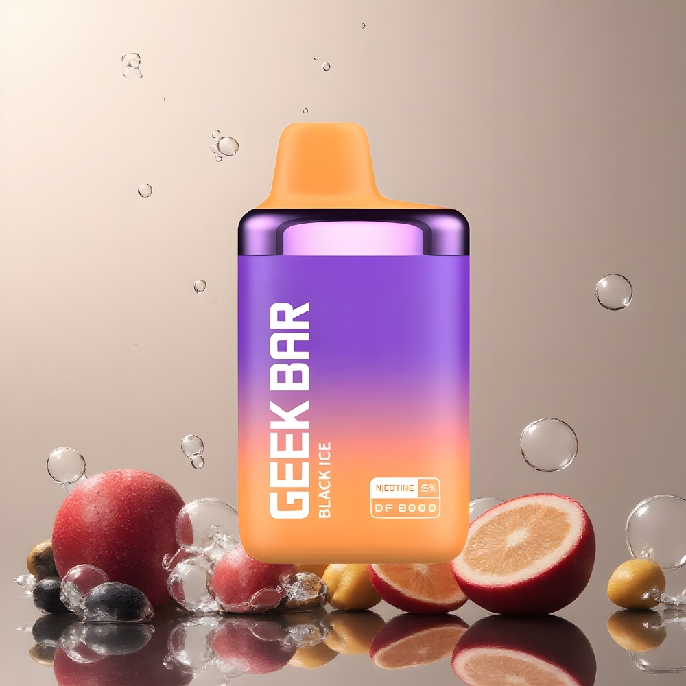 Partihandel Sverige GEEK BAR DF8000 Svart Is 8000 puffar 14mL 20mg/mL Dual Mesh